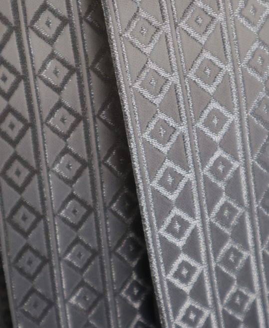 男性用袴単品レンタル(成人式・結婚式・卒業式)白黒ぼかし銀のストライプ[身長175cm]No.266